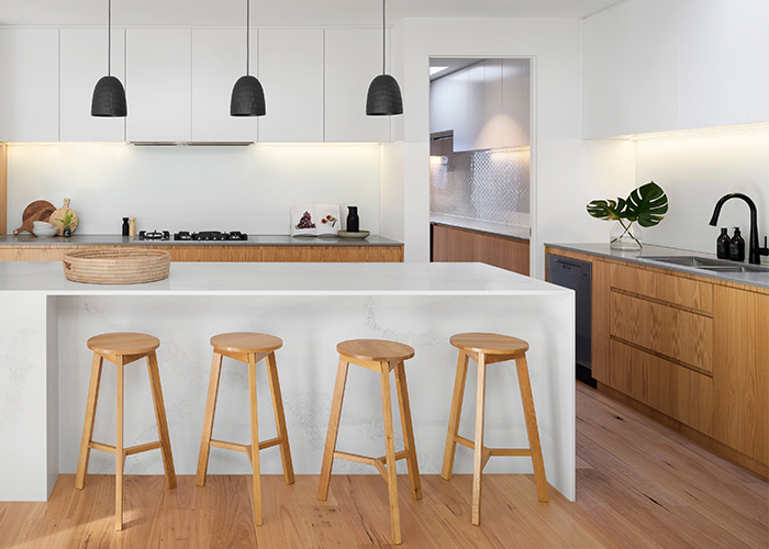 Image of Kitchen with 4 stools